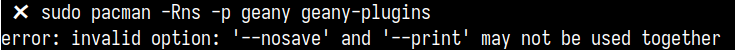 pacman command with -p flag and works well