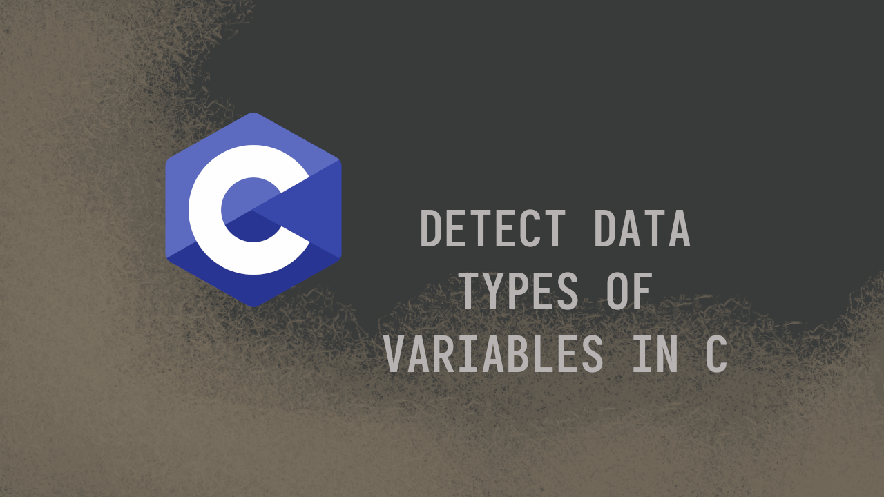 Detect datatype of variables in C